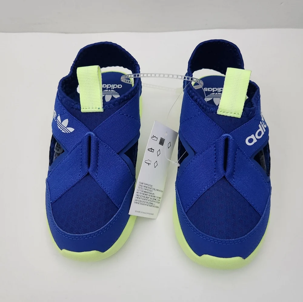 Adidas 360 Sandals Toddler Boys Royal Blue Lime Green Size 13.5 K